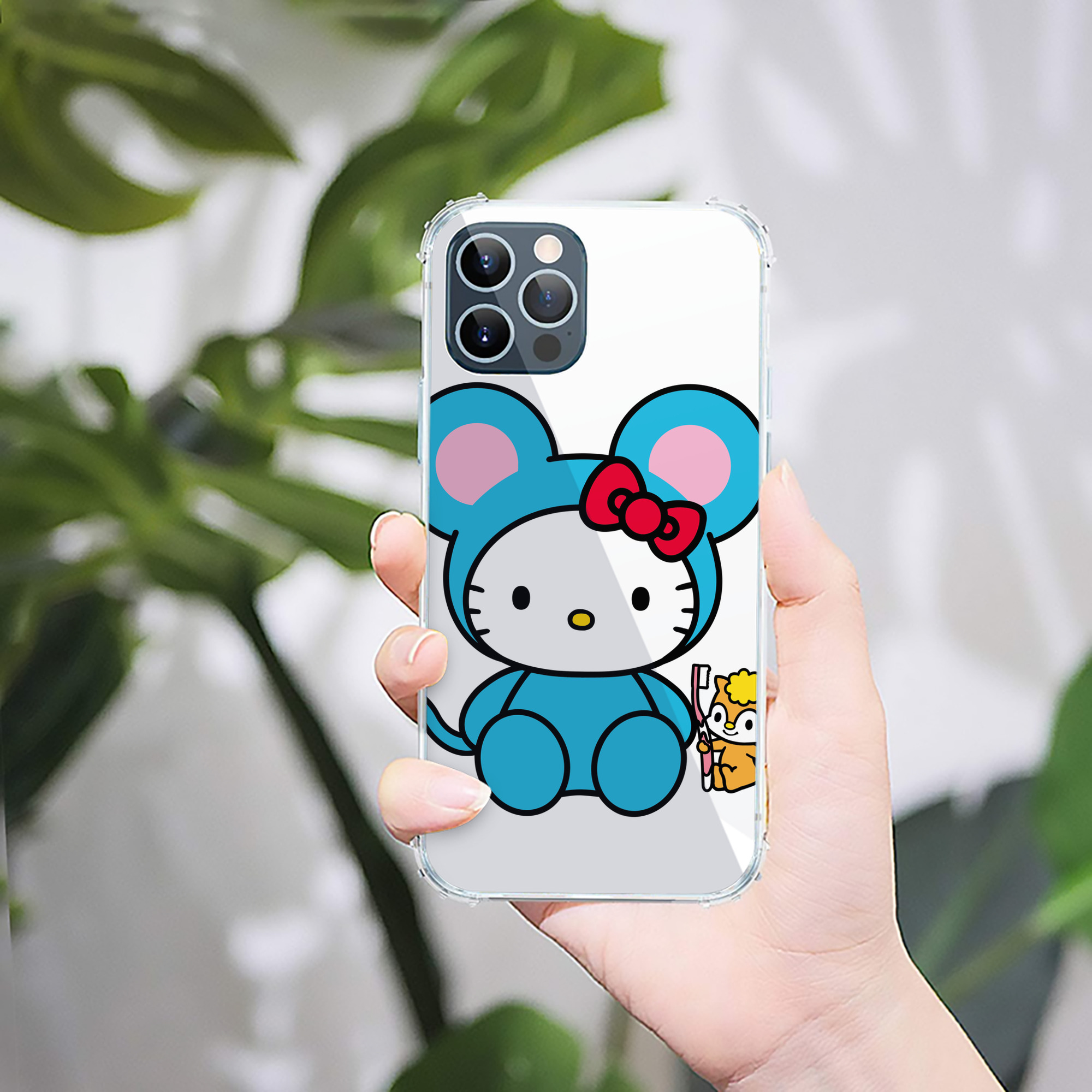 （画像用） Hello Kitty ハローキティ 【iPhone 12シリーズ対応】透明スマホケース（クリアソフトケース）